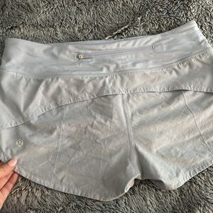 Light blue Lululemon speed up shorts 2.5